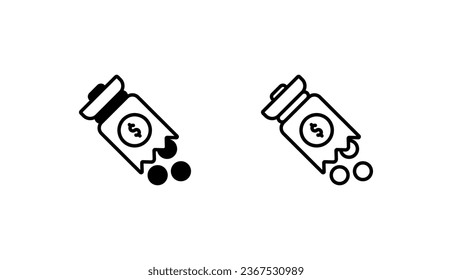 Pérdida de diseño de iconos con ilustración de fondo blanco