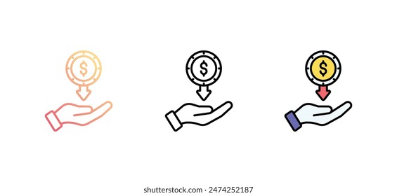 Losses icon design with white background stock illustration