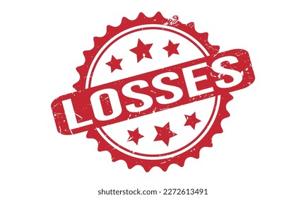 Losses Rubber Stamp Seal Vector