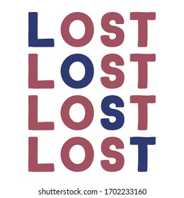Lost Color isolated vector word