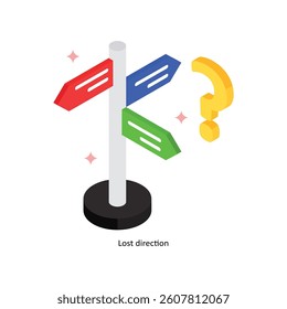 Lost direction Concept isometric Style Illustrations. Eps 10 File 