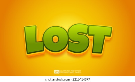 Lost editable text effect font