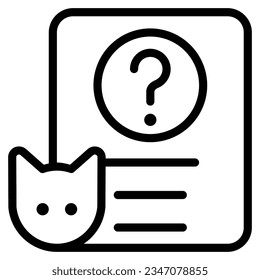 icono perdido y encontrado con estilo de contorno. Adecuado para el diseño de sitios web, logotipo, aplicación, interfaz de usuario y ETC.