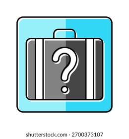 lost and found information color icon vector. lost and found information sign. isolated symbol illustration