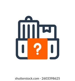 Lost and Found for School Bus Purpose Vector Icon