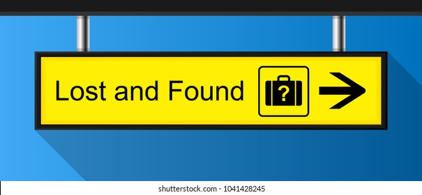 Lost Found Sign Stock Vector (Royalty Free) 1041428245 | Shutterstock