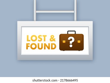 Lost And Found speech bubble. Speech bubble. Vector illustration.