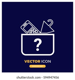 lost & found vector icon illustration