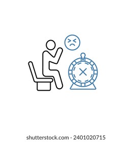 perdió el icono de la línea de concepto del juego. Ilustración de elemento simple. perdió el diseño de símbolos de contorno de concepto de juego.