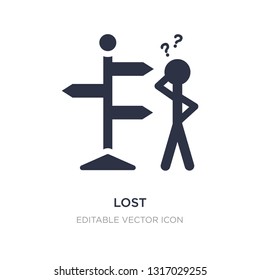 lost icon on white background. Simple element illustration from Signaling concept. lost icon symbol design.