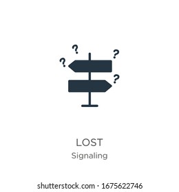 Lost icon vector. Trendy flat lost icon from signaling collection isolated on white background. Vector illustration can be used for web and mobile graphic design, logo, eps10