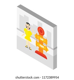 Lost isometric left top view 3D icon