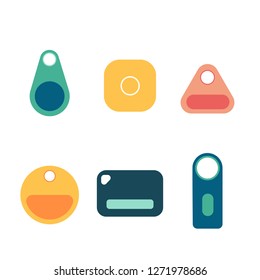 Lost Key Finder Icons Set In Flat Style