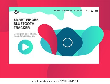 Lost key finder web banner for website in flat style. Vector illustration