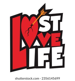 Lost Life Typography Logo Patch V92 Patch Streetwear, Urban, Luxury, Modern Design Patch Commercial Use