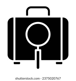 lost luggage suitcase magnifier, Lost luggage,
Missing baggage,
Luggage mishandling,
Baggage loss,
Lost suitcase,
Missing belongings, icon
