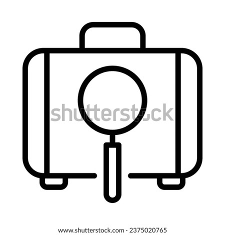 lost luggage suitcase magnifier, Lost luggage,
Missing baggage,
Luggage mishandling,
Baggage loss,
Lost suitcase,
Missing belongings, icon
