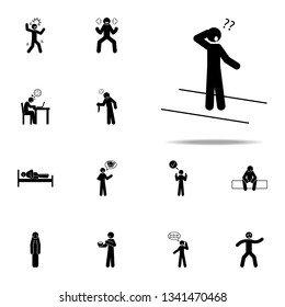 lost, man icon. Negative Character icons universal set for web and mobile