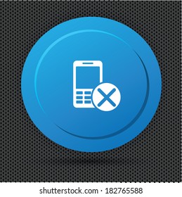 Lost mobile symbol,vector