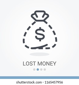 Lost Money Vector Icon