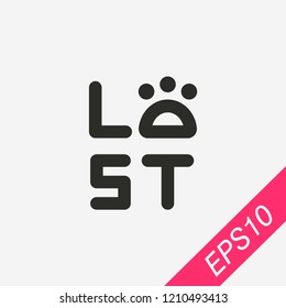 Lost Pet Icon Isolated On Background. Animal Care Symbol Modern, Simple, Vector, Icon For Website Design, Mobile App, Ui. Vector Illustration