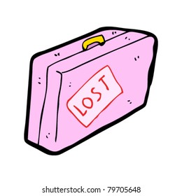 lost pink suitcase cartoon