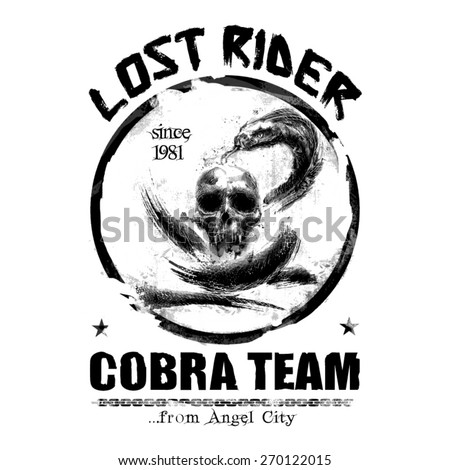 lost rider graphic illustration vector art