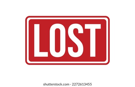 Lost Rubber Stamp Seal Vector