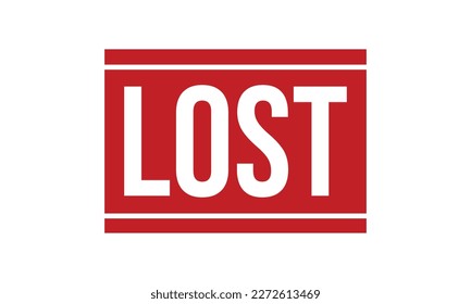 Lost Rubber Stamp Seal Vector