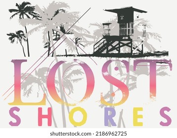LOST SHORES PRINT AND GRAPHIC VECTOR