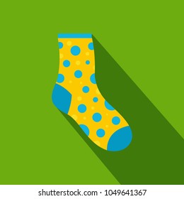 Lost sock icon. Flat illustration of lost sock vector icon for web