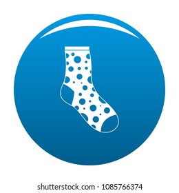 Lost sock icon. Simple illustration of lost sock vector icon for any design blue