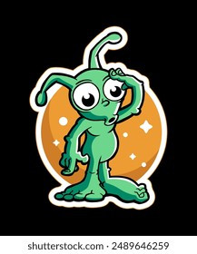 Pegatina de diseño de dibujos animados de Lost In Space