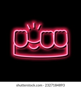 lost tooth neon light sign vector. lost tooth illustration