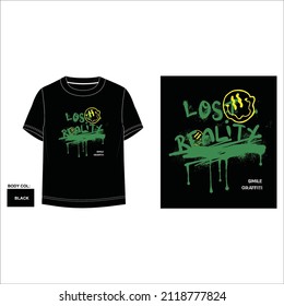 LOST T-SHIRT DESIGN BLACK BODY