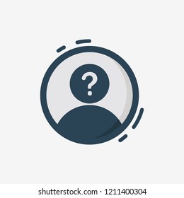 Lost user icon. Simple graphic design isolated on white background
