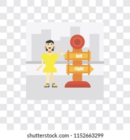 Lost vector icon isolated on transparent background, Lost logo concept