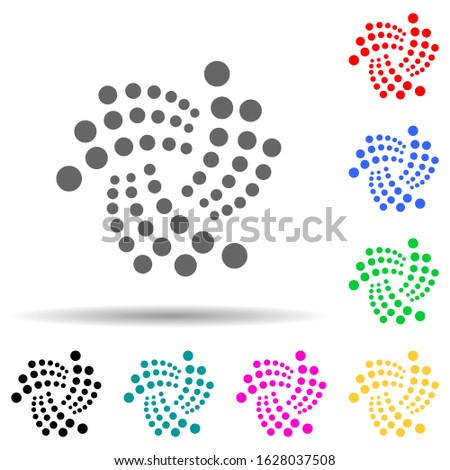 lota multi color style icon. Simple glyph, flat vector of crepto currency icons for ui and ux, website or mobile application