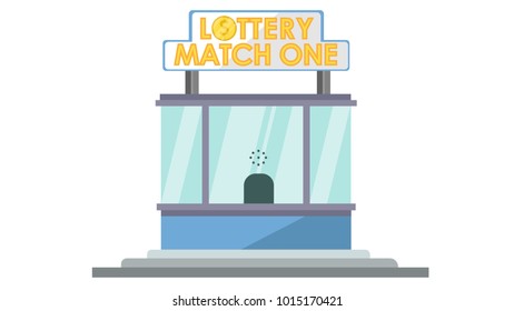Lotery store isolated vector illustration