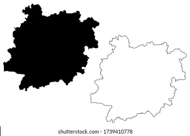 Lot-et-Garonne Department (France, French Republic, Nouvelle-Aquitaine region) map vector illustration, scribble sketch Lot et Garonne map