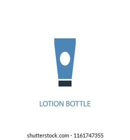 Lotion Bottle concept 2 colored icon. Simple blue element illustration. Lotion Bottle concept symbol design from Beauty set. Can be used for web and mobile UI/UX