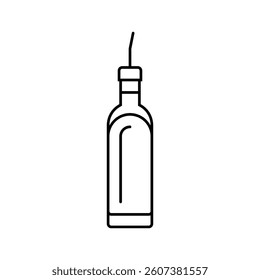 lotion bottle glass package line icon vector. lotion bottle glass package sign. isolated contour symbol black illustration