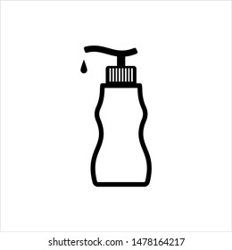 Lotion Flasche Icon Design Vektorgrafik Illustration