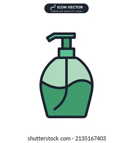 lotion bottle icon symbol template for graphic and web design collection logo vector illustration