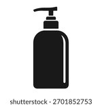 Lotion bottle icon vector illustration of a bottle with pump for soap, shampoo, lotion, cream, gel, sanitizer, or other cosmetic product