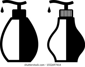 Ilustración del vector de iconos de la botella de loción