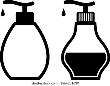 Lotion Bottle Icon Vector Illustration