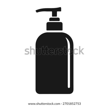 Lotion bottle icon vector illustration of a bottle with pump for soap, shampoo, lotion, cream, gel, sanitizer, or other cosmetic product