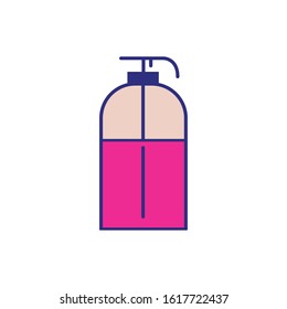 lotion bottle makeup product isolated icon vector illustration design