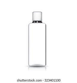 lotion bottle template on isolated white background